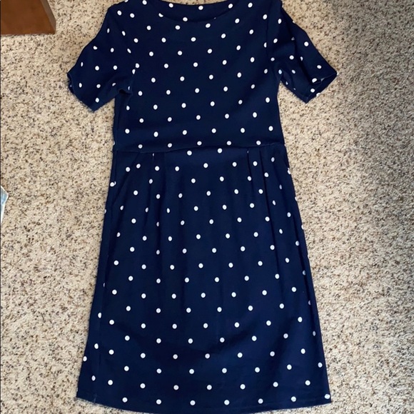 Joules Navy Polka Dot Dress 